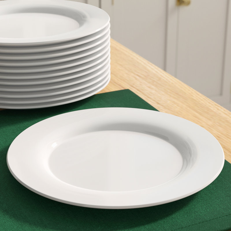 Winston Porter Romer 10.5" Catering Packs Round Dinner Plate & Reviews
